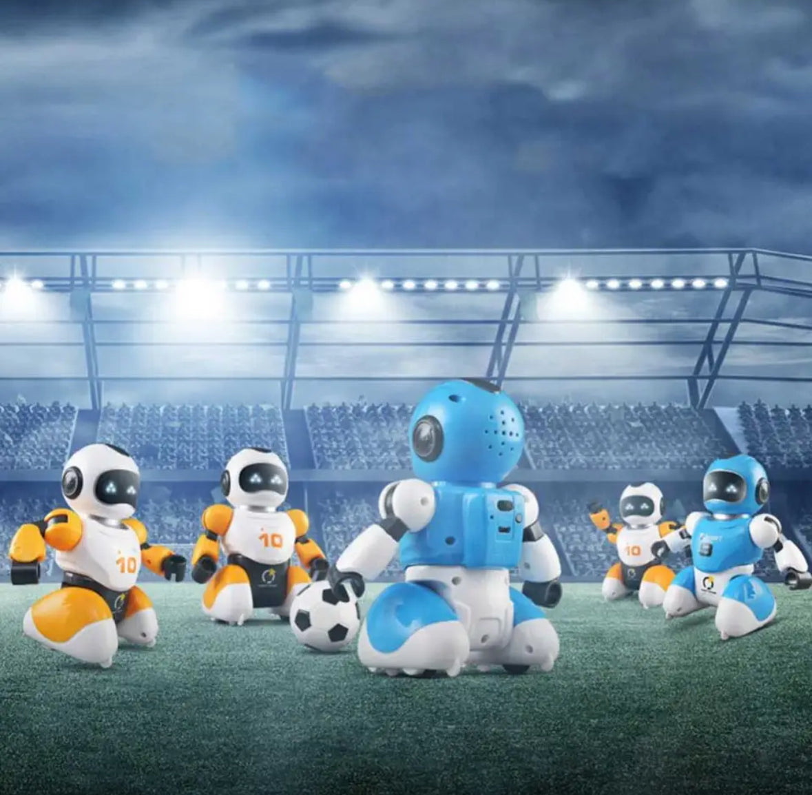 2 Lustige Fussball Roboter