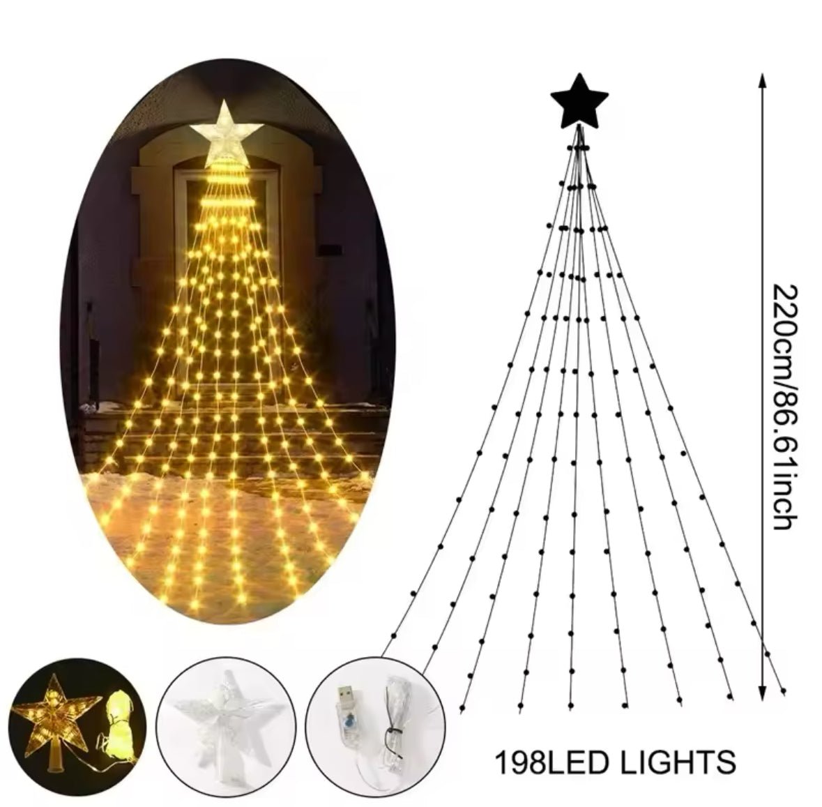 LED Weihnachtsbaum Lichterkette