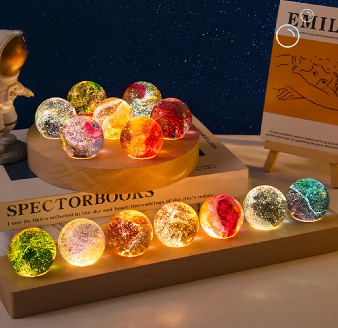 Leuchtende LED Kristall Kugel Lampe