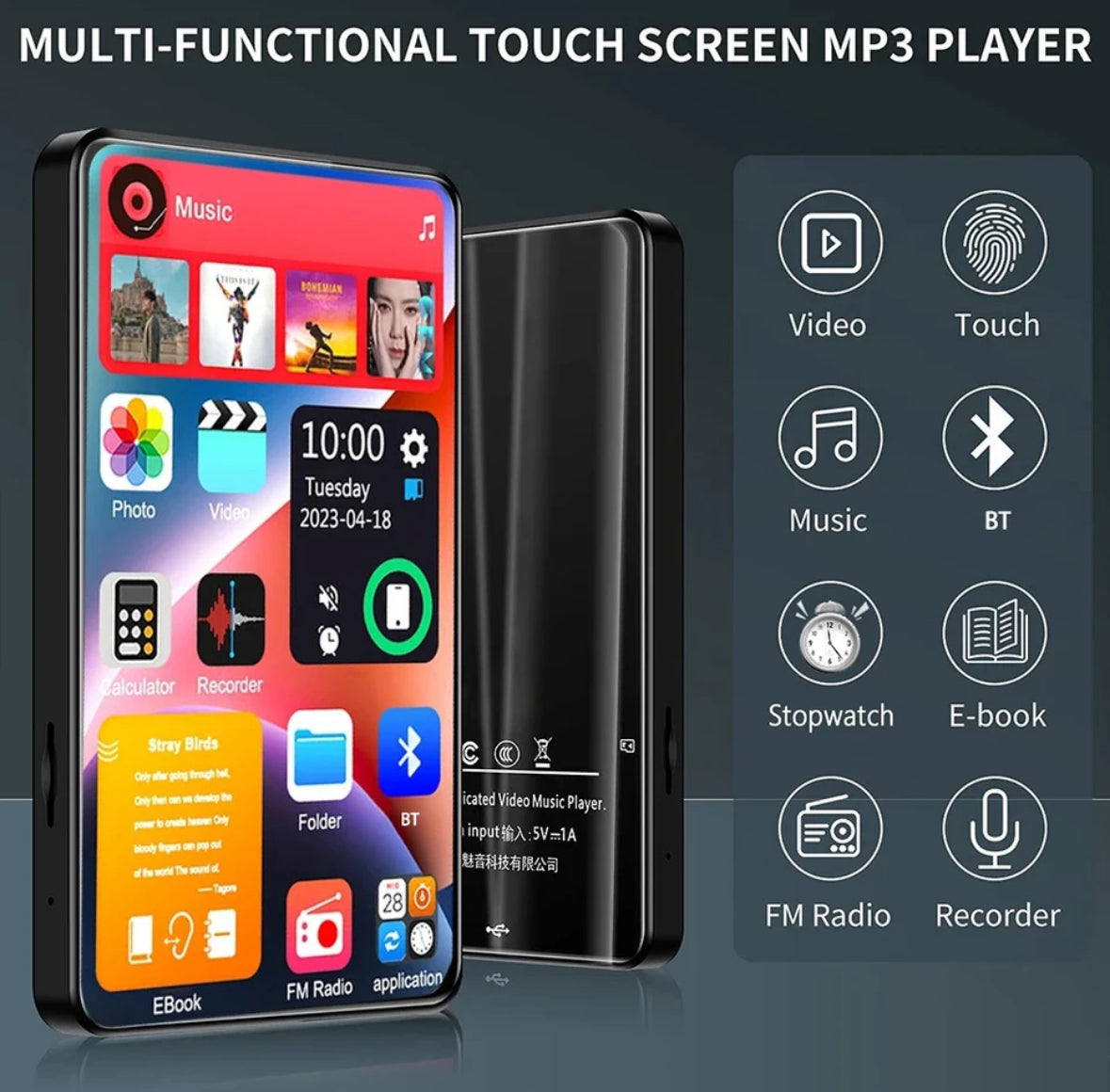 Multifunktionaler Smart Touch MP3 Player