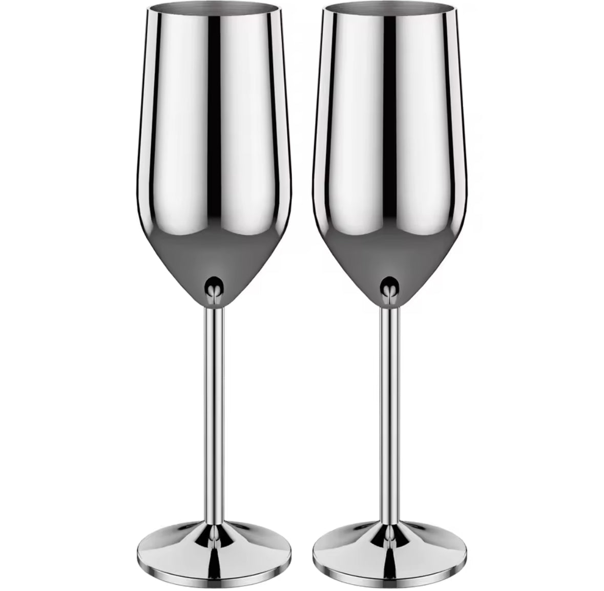 Edelstahl Wein und Champagner Glas