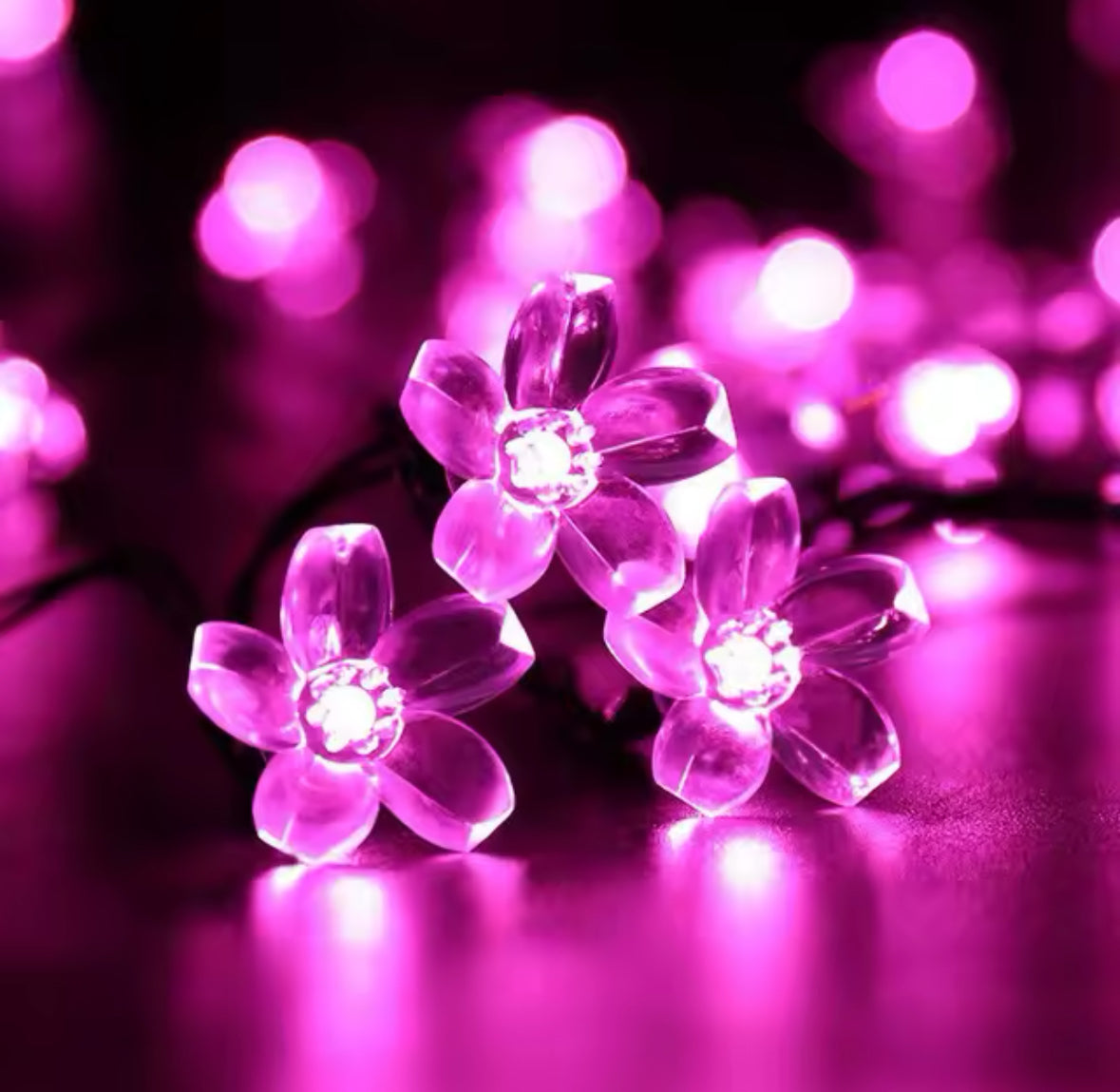 Wetterfeste Blumen Outdoor LED Lichterkette