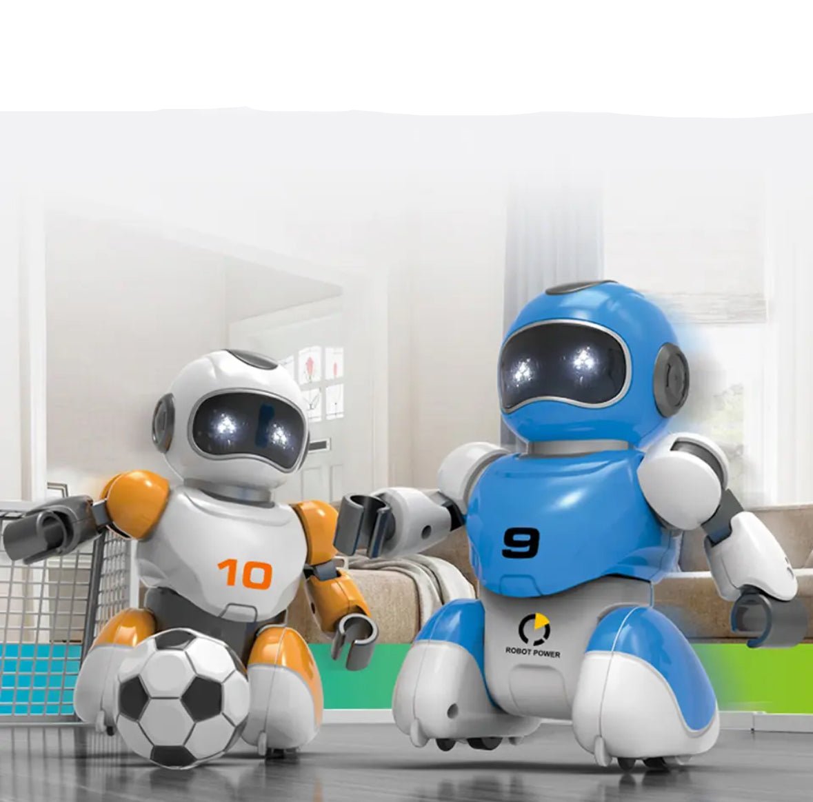 2 Lustige Fussball Roboter