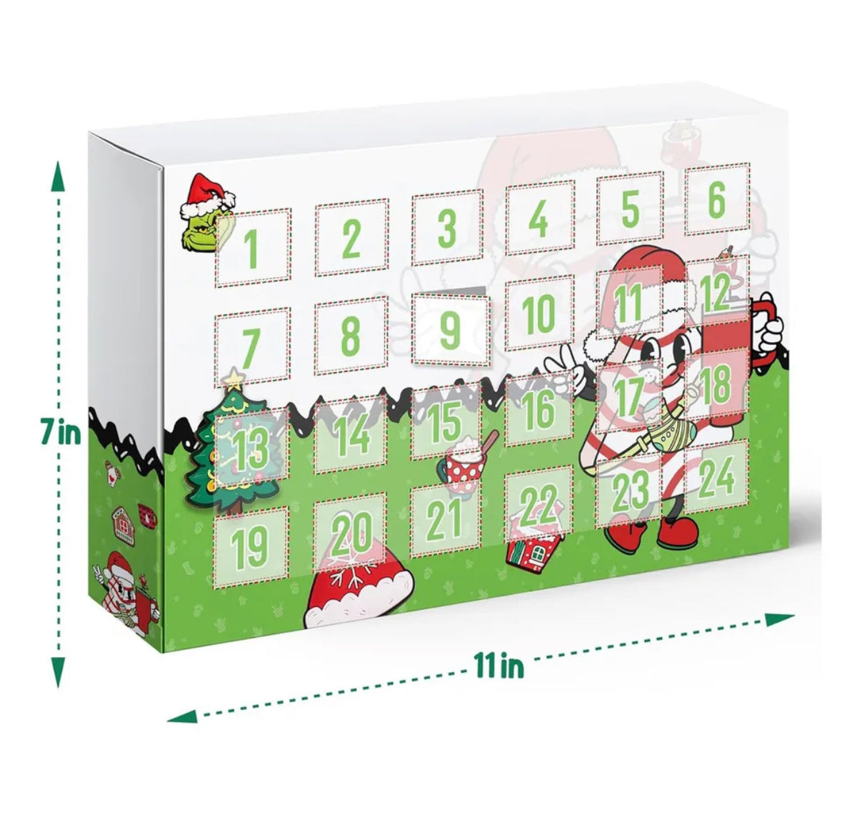 Strohhalm Deckel Adventskalender