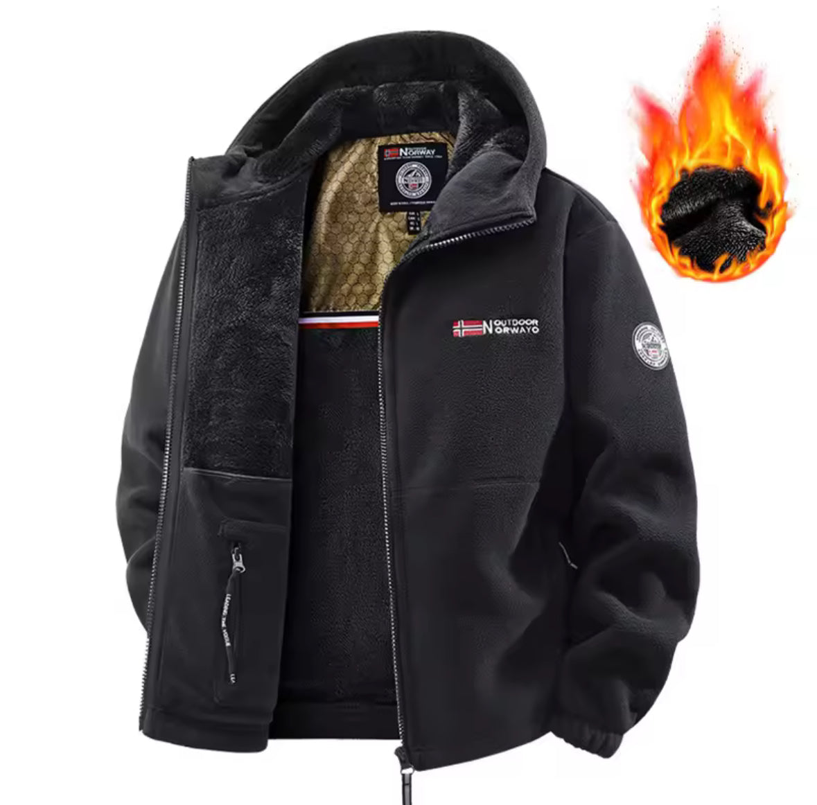 Gefütterte Thermo Fleece Jacke