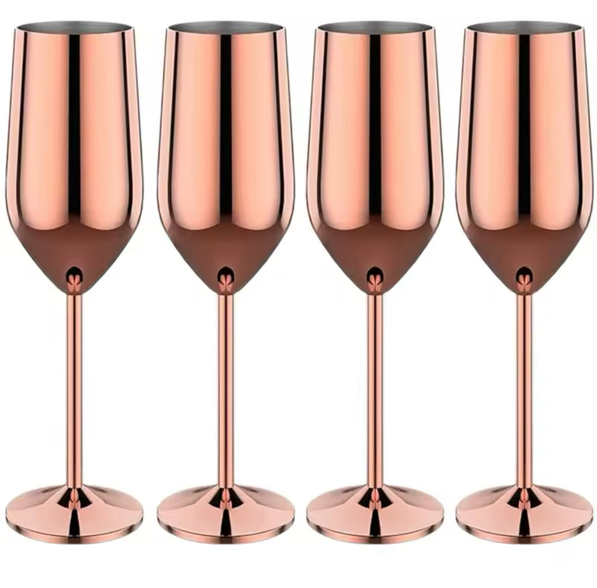 Edelstahl Wein und Champagner Glas