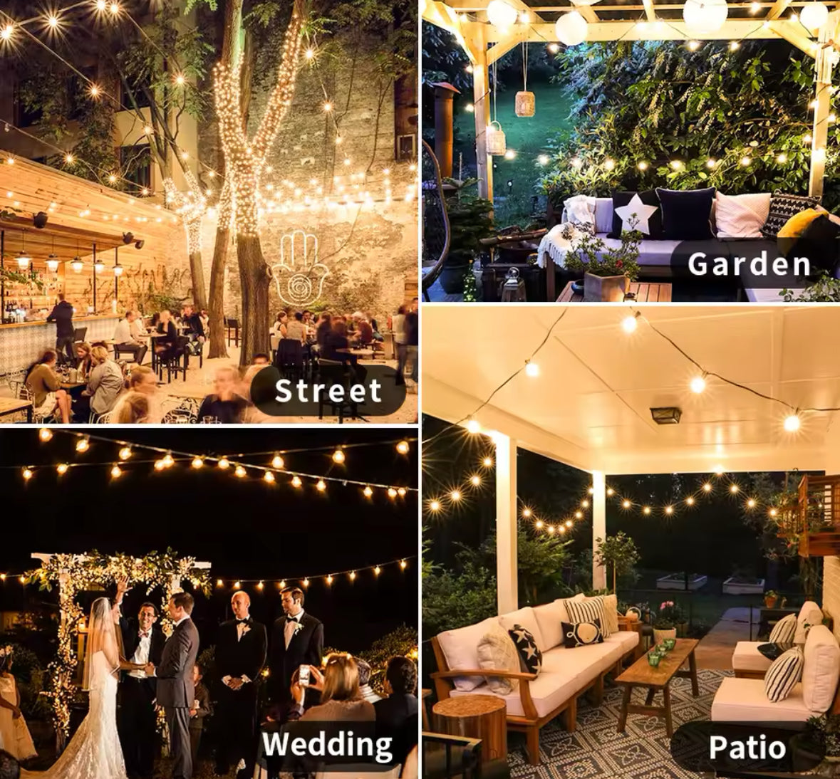 Wetterfeste Outdoor LED Lichterkette