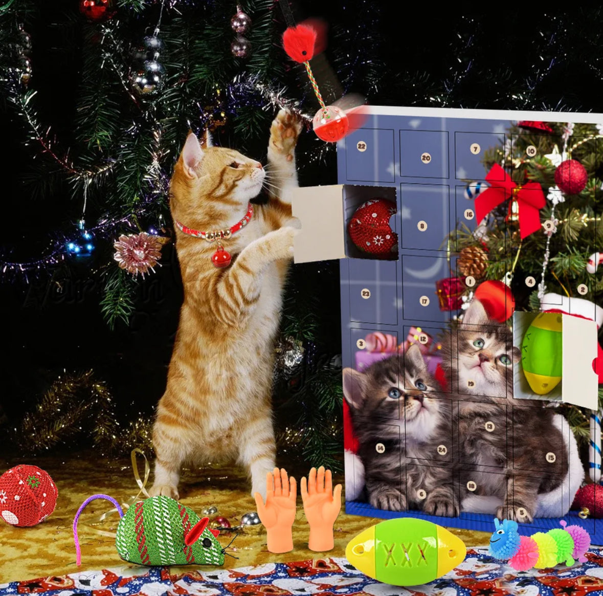 Katzen Adventskalender für Haustiere