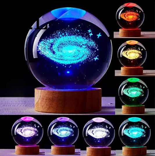 Leuchtende 3D Kristall Kugel