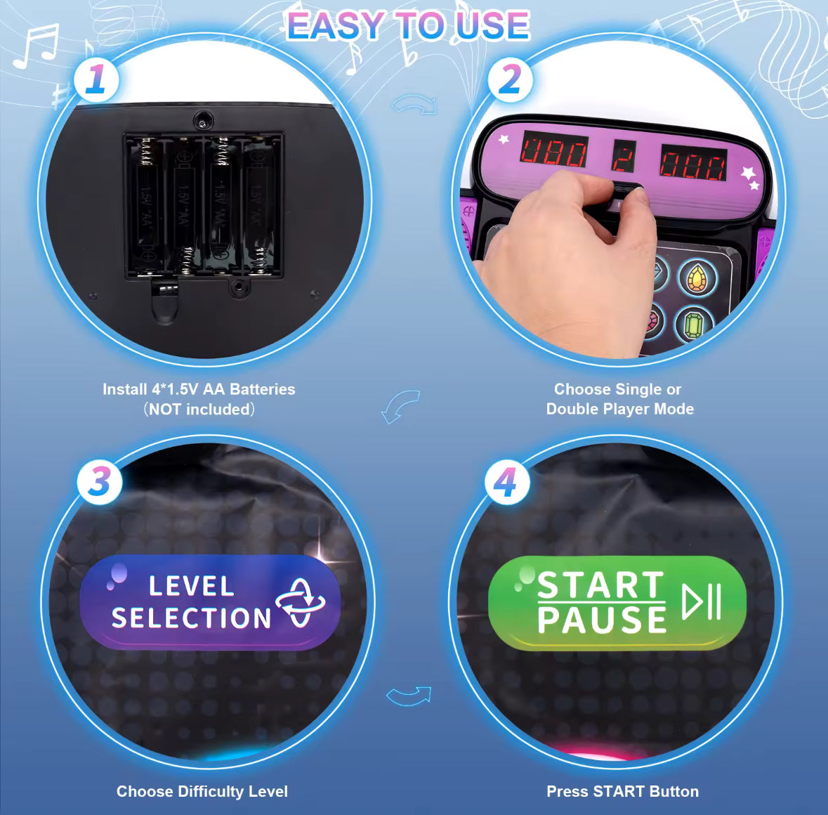 Elektrische 2 Spieler Tanz Matte