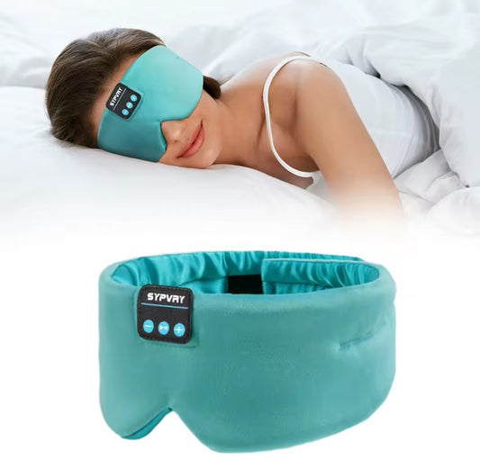 Seidene Plüsch Schlaf Maske mit Kopfhörern