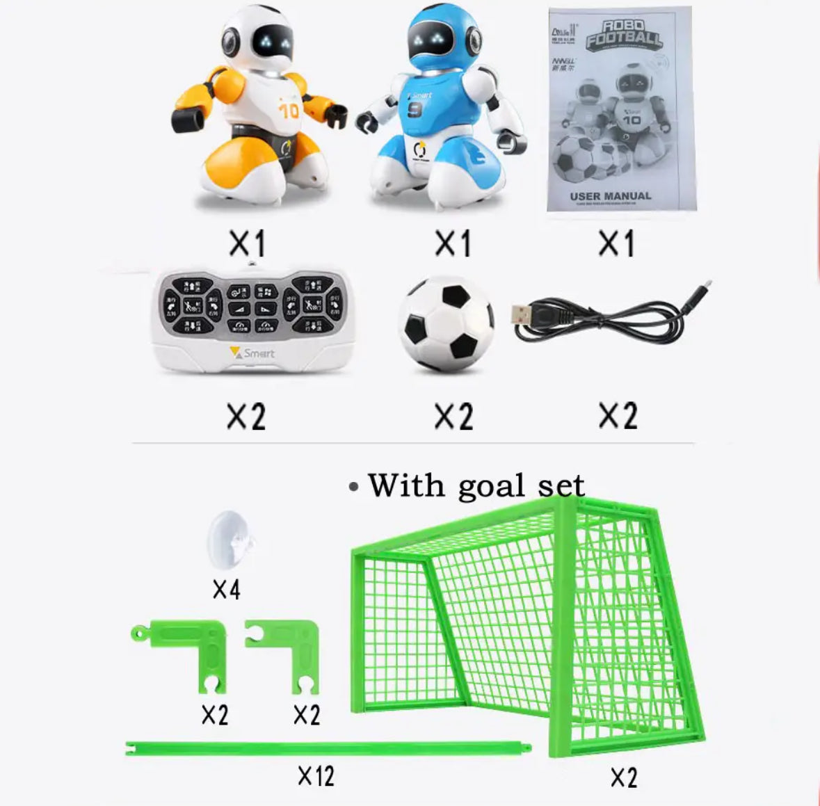 2 Lustige Fussball Roboter