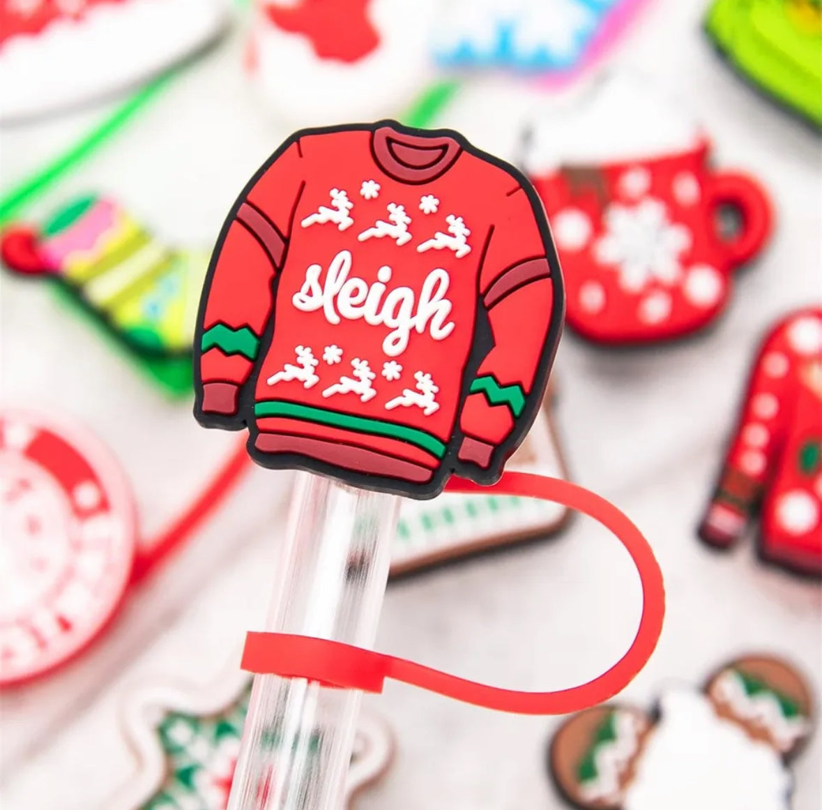 Strohhalm Deckel Adventskalender