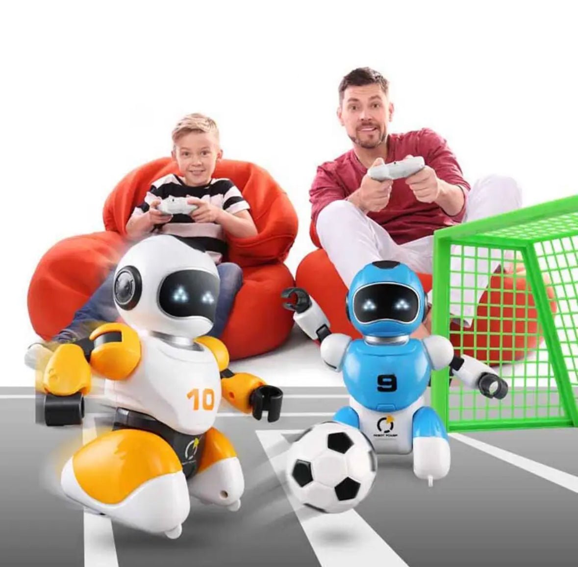 2 Lustige Fussball Roboter