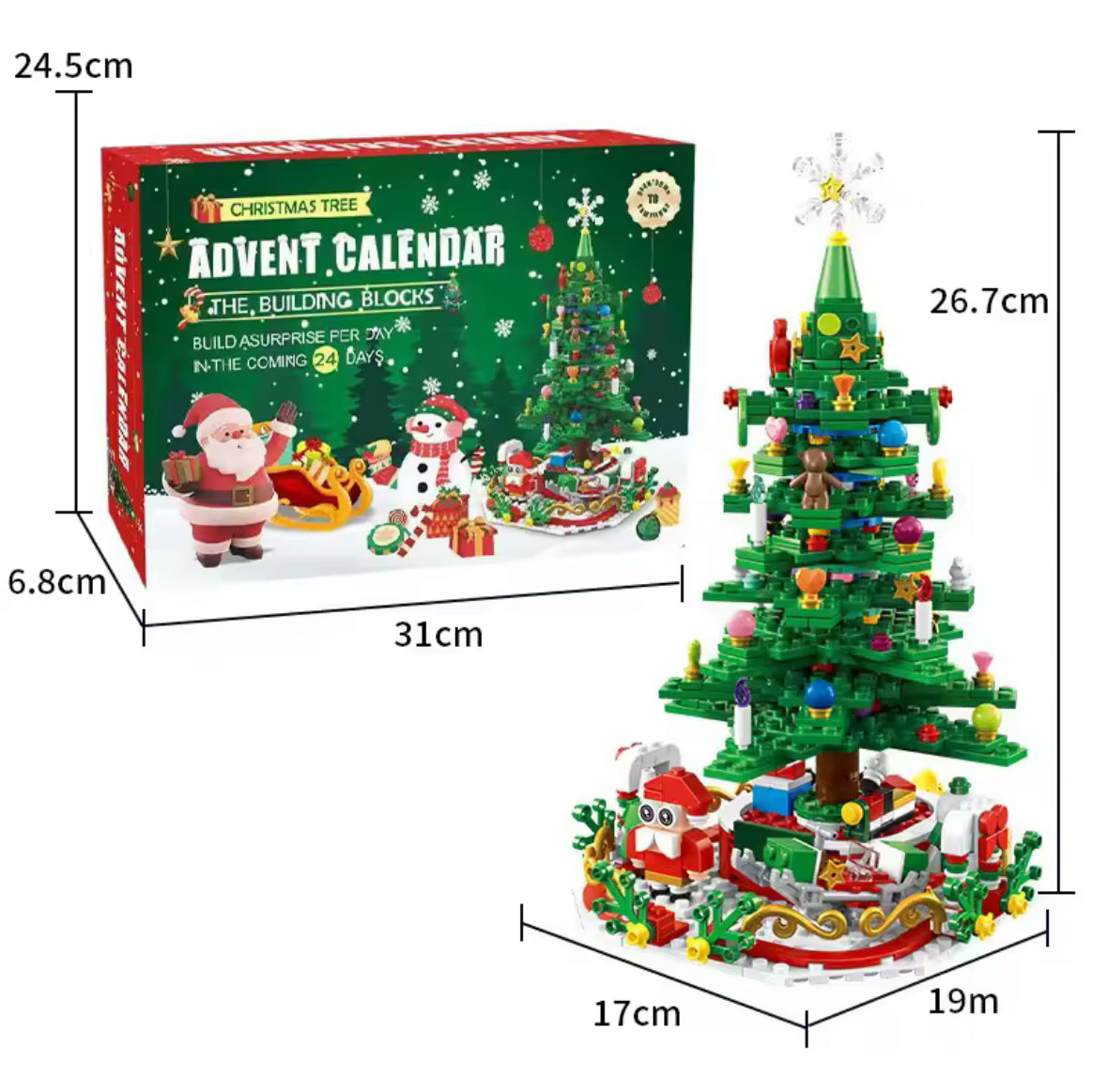 XXL LED Baustein Spass Adventskalender