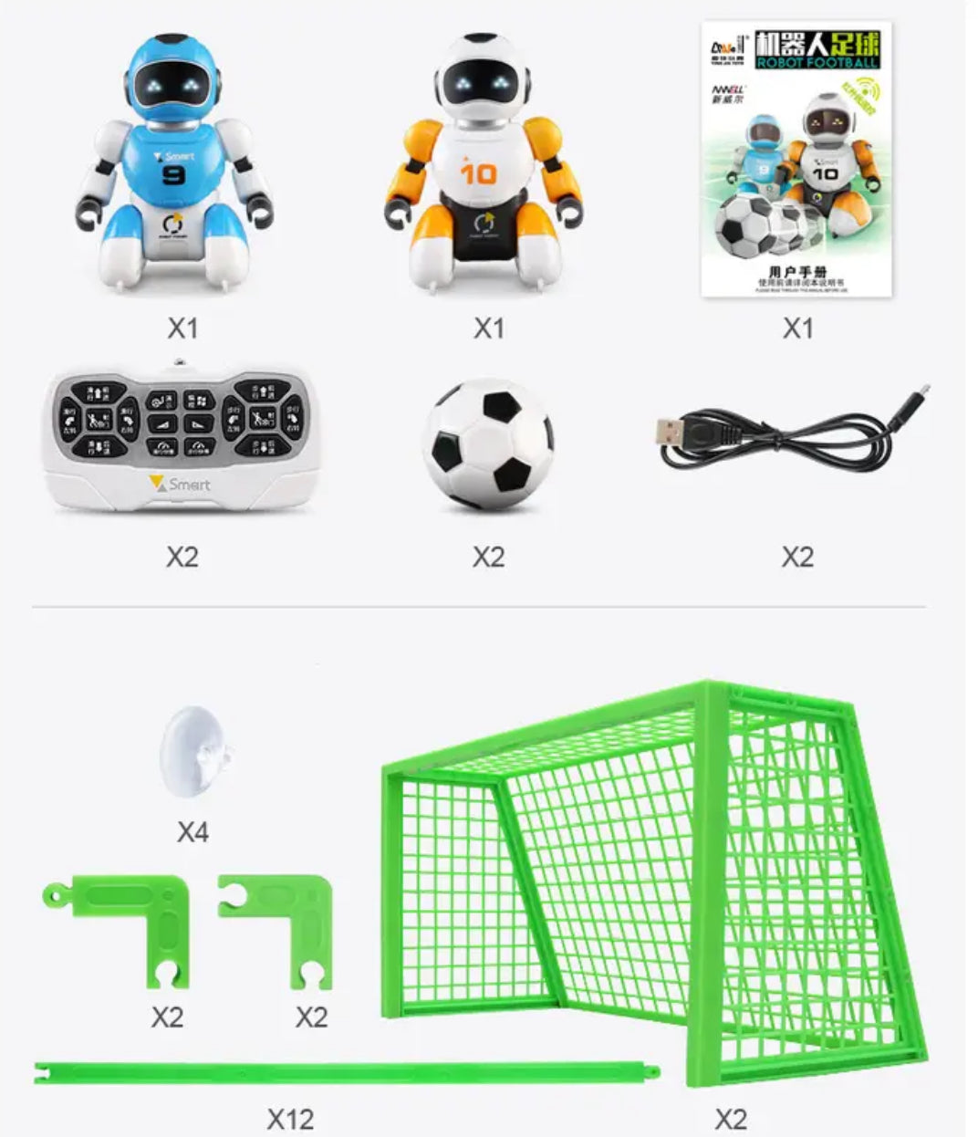 2 Lustige Fussball Roboter
