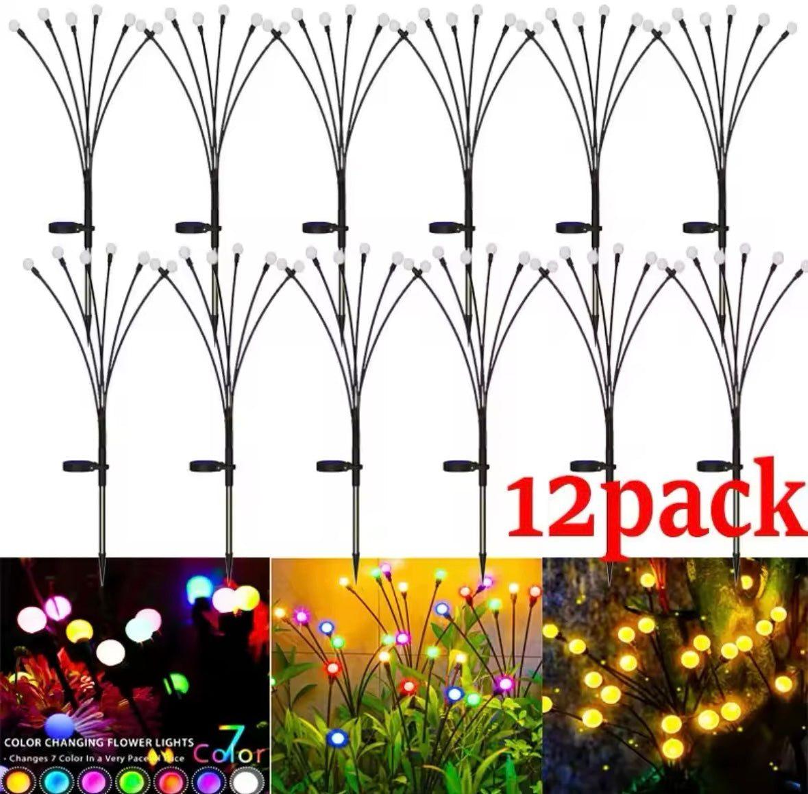 Solarbetriebene Outdoor LED Lichter Bündel Dekoration