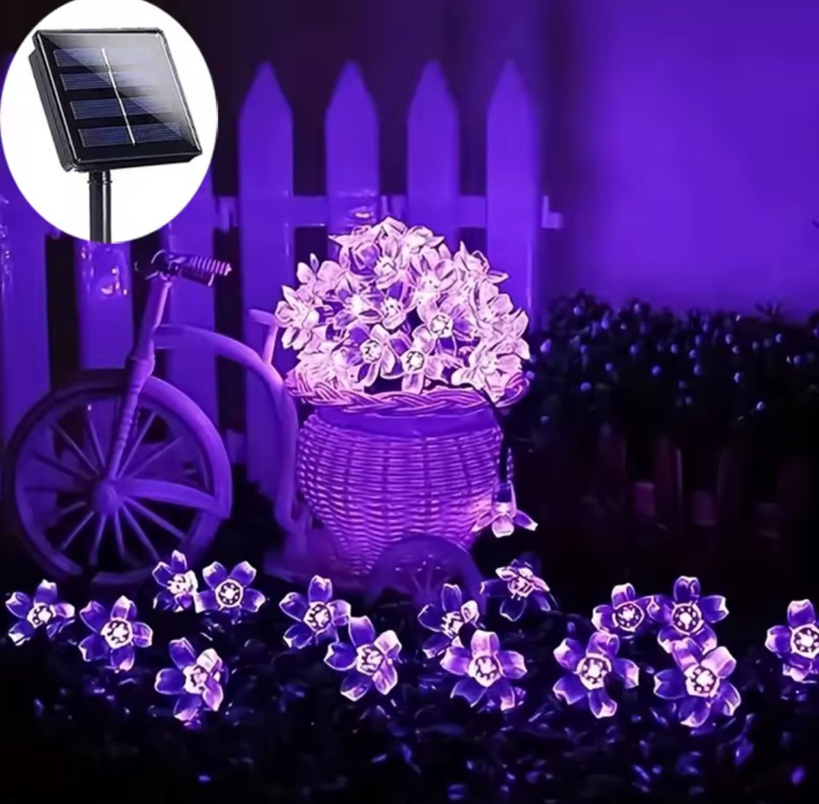 Wetterfeste Blumen Outdoor LED Lichterkette