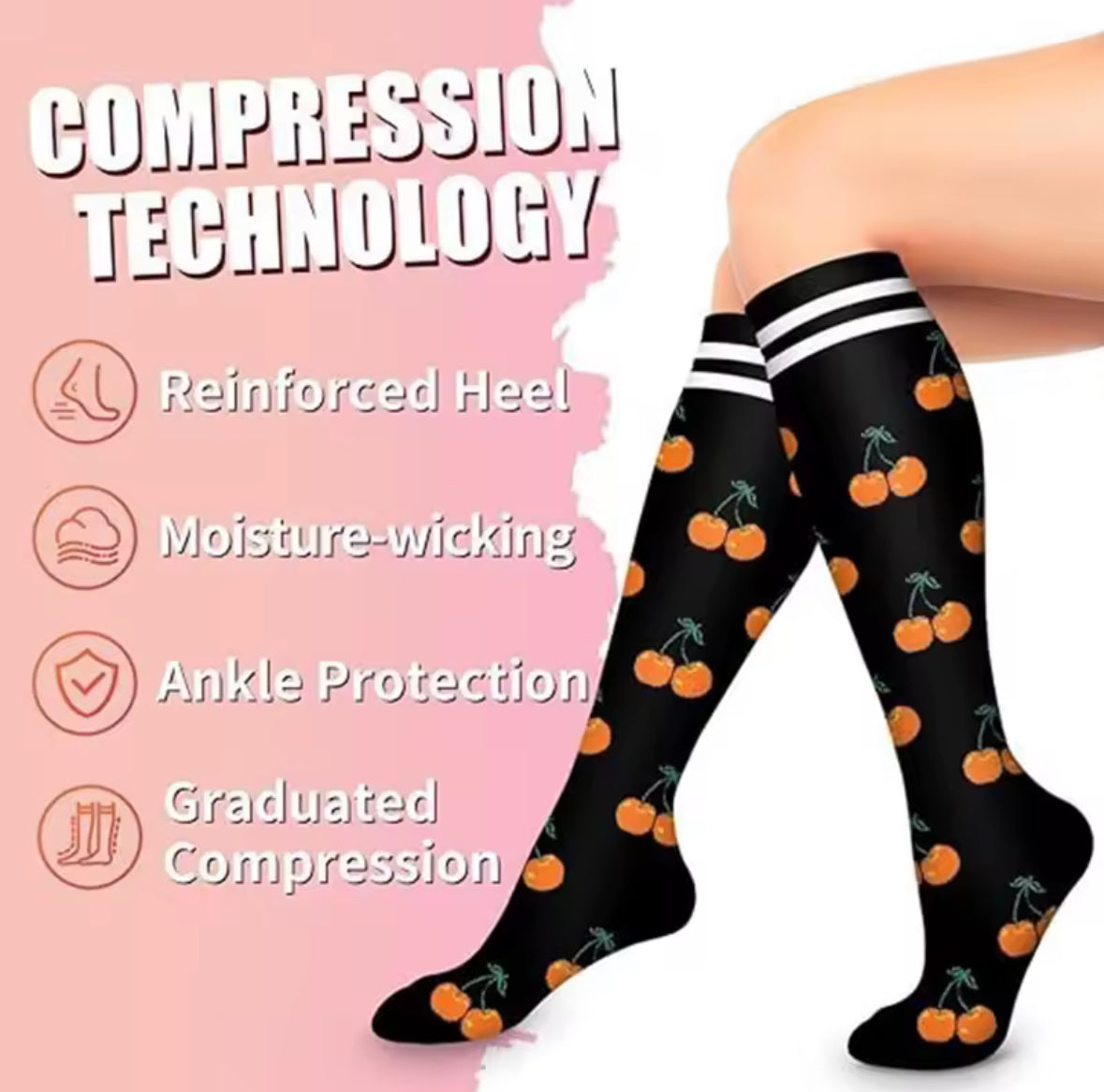 6 Paar Farbige Kompressions Socken