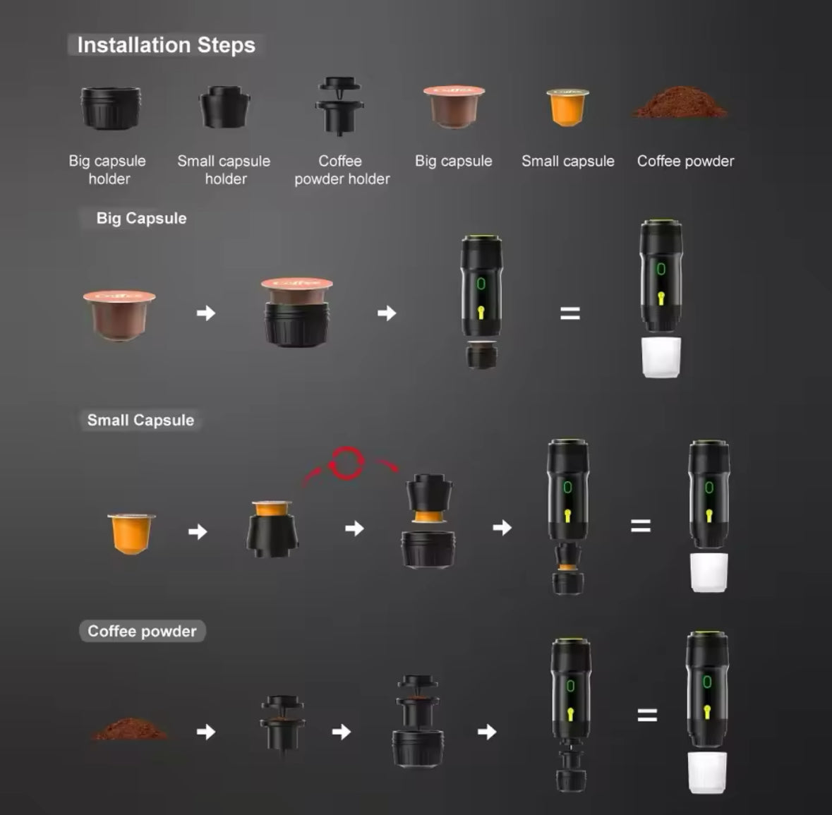 Akku Betriebene Mobile Espresso Maschine