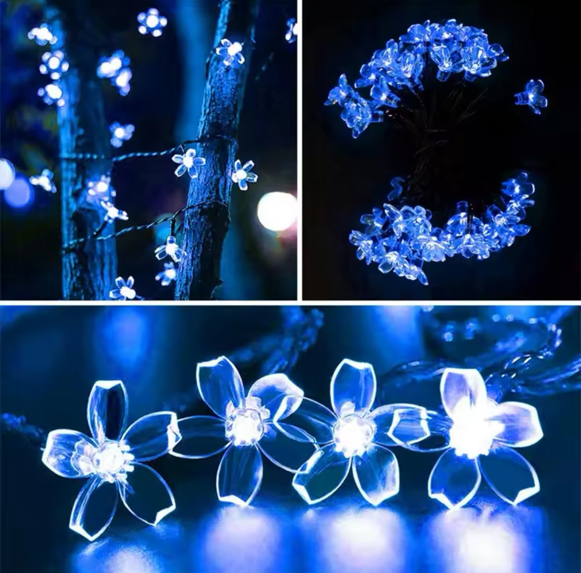 Wetterfeste Blumen Outdoor LED Lichterkette