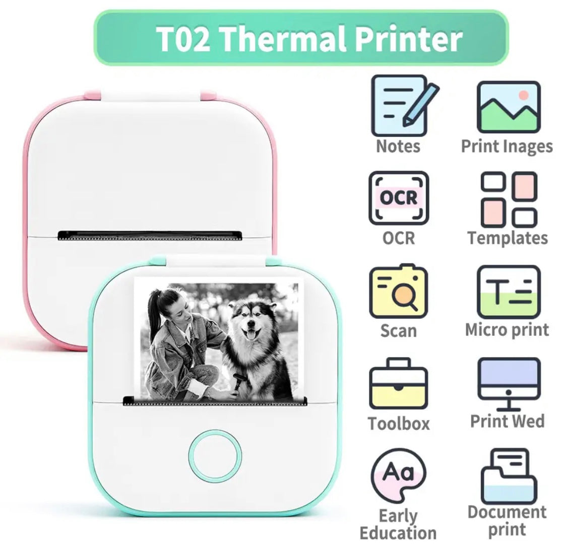 Tintenloser Mini Drucker Set