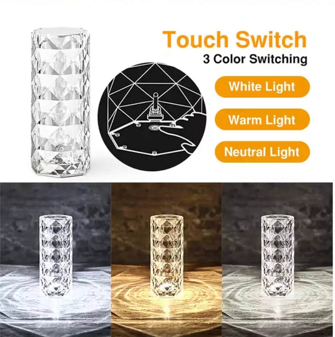 LED Kristall Lampe