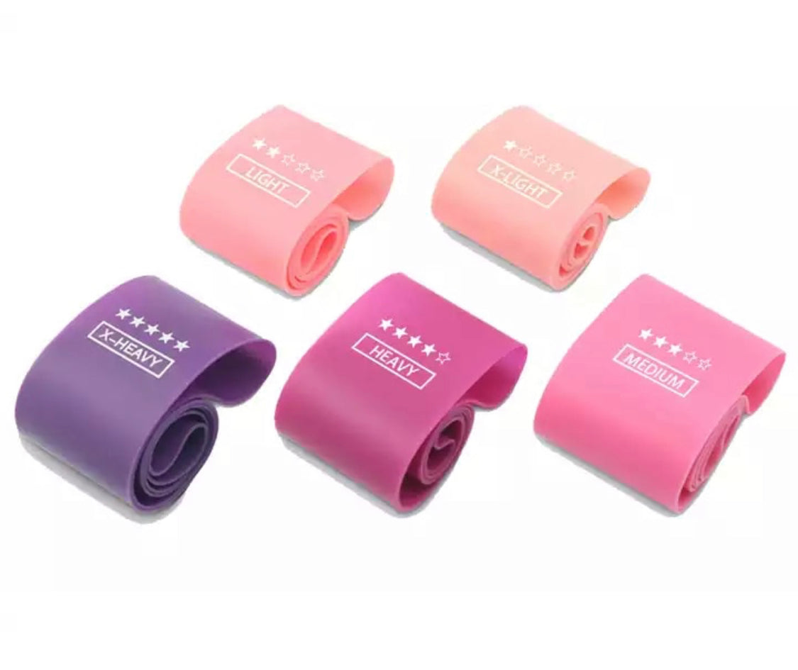 Fitnessbänder in 5 Stärken