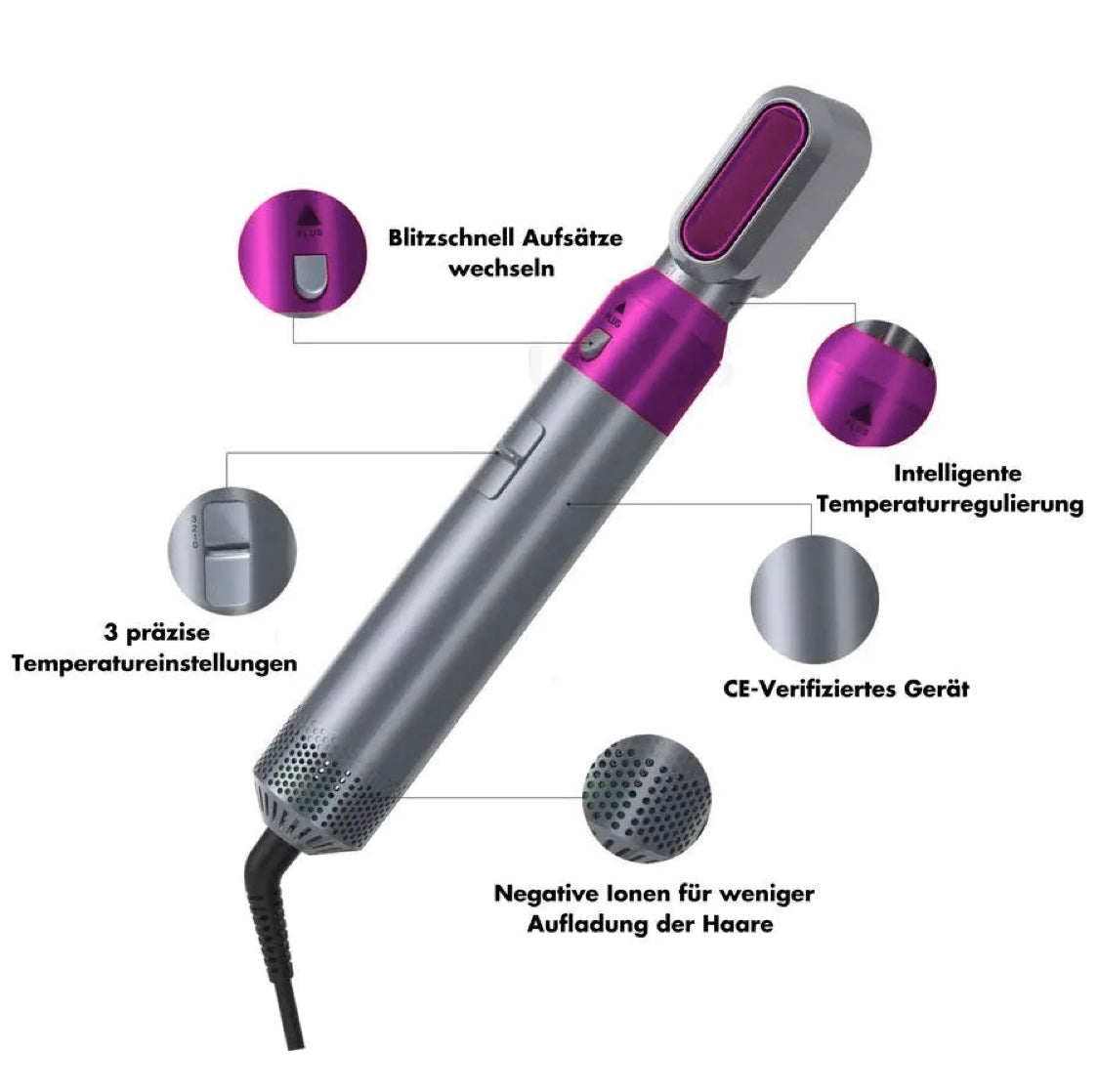 5 in 1 Haarstyling Stab