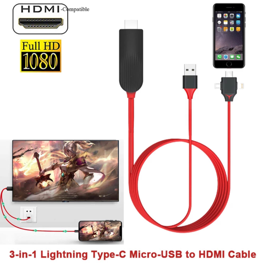 3 in 1 HDMI Kabel
