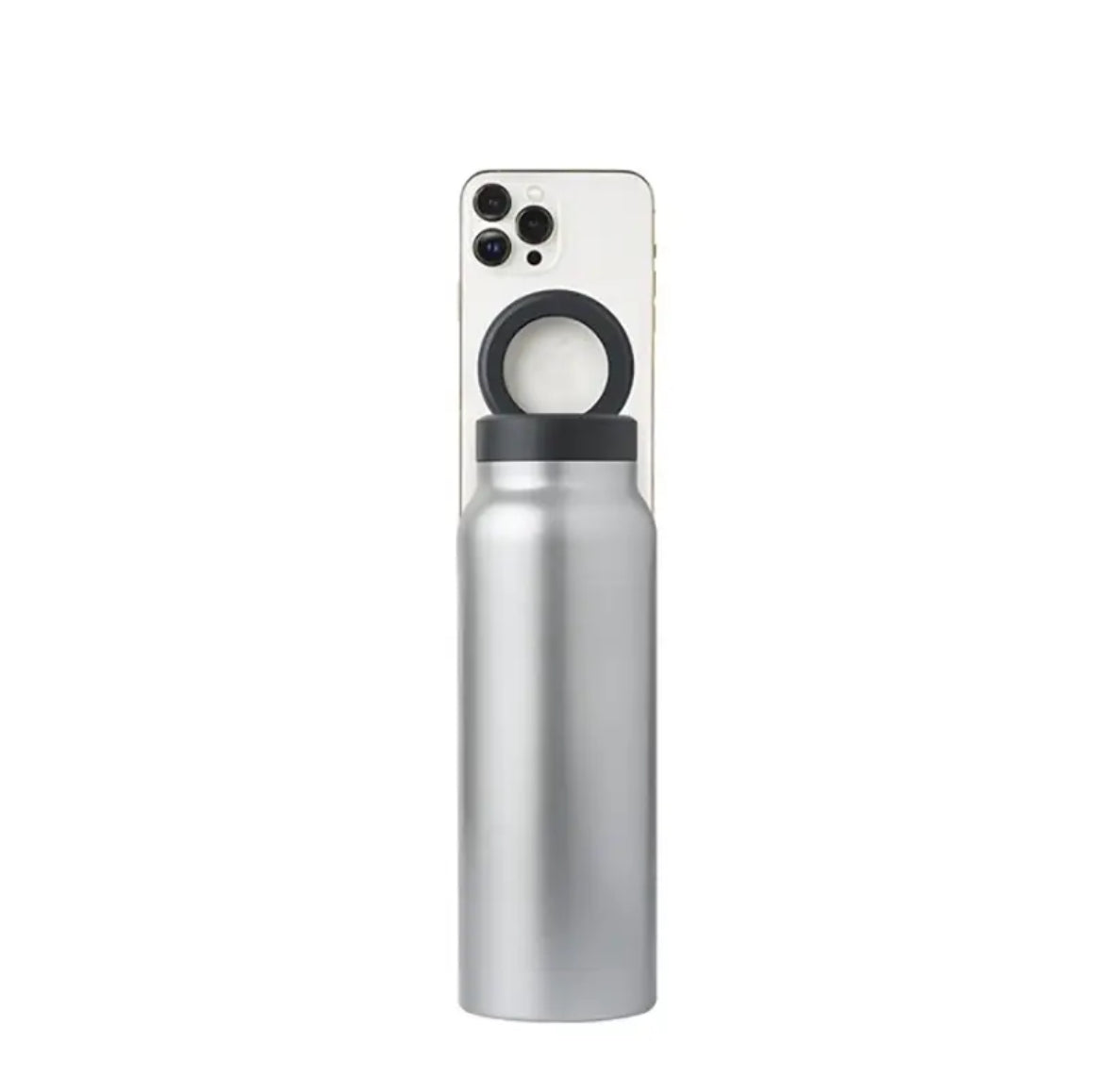 Thermo Trinkflasche mit Handy Halterung