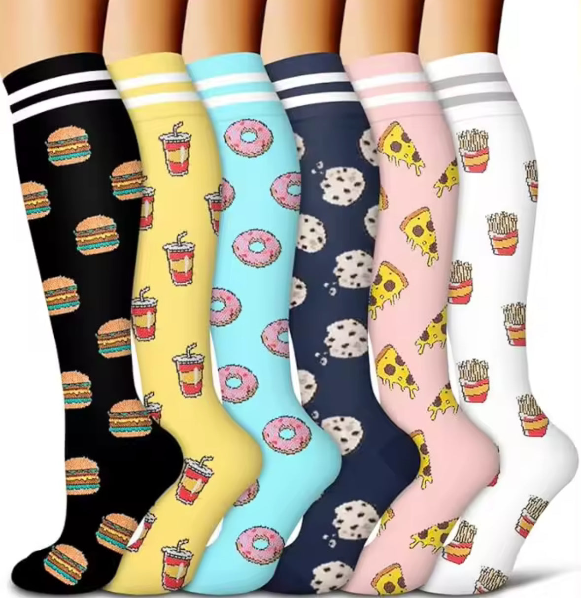 6 Paar Farbige Kompressions Socken