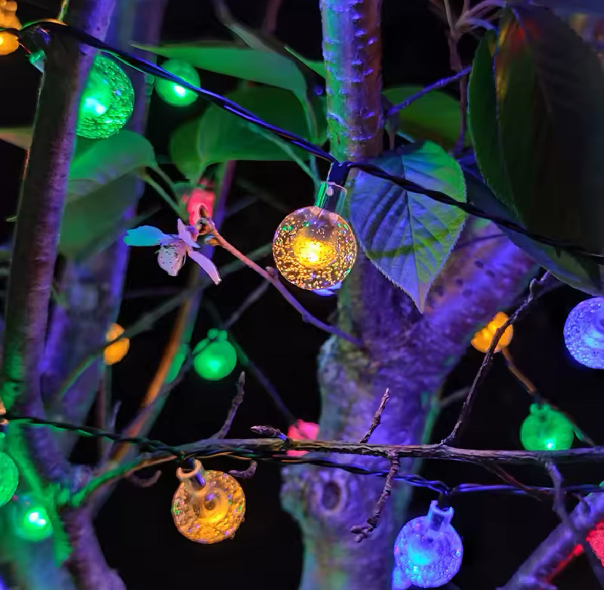 Solar Outdoor Kristall LED Lichterkette