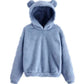 Flauschiger Plüsch Teddy Hoodie