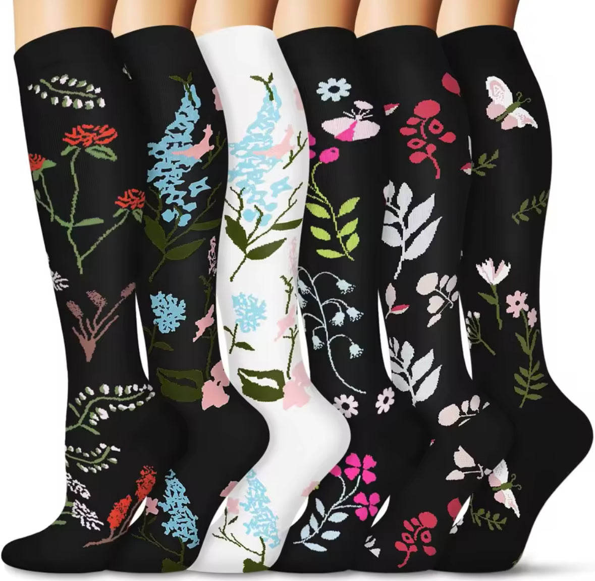 6 Paar Farbige Kompressions Socken
