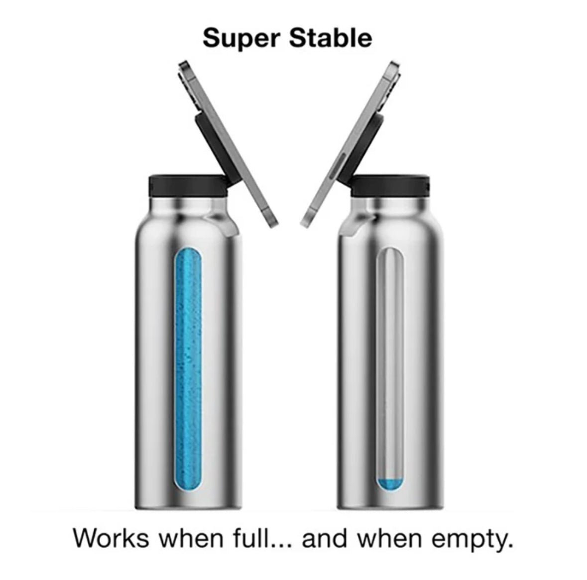 Thermo Trinkflasche mit Handy Halterung