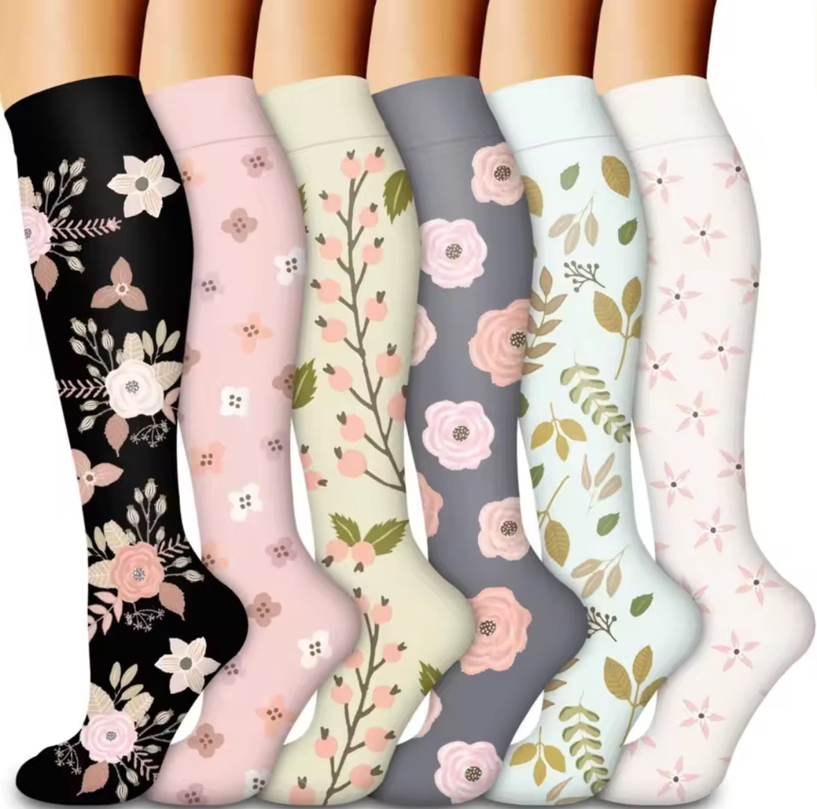 6 Paar Farbige Kompressions Socken