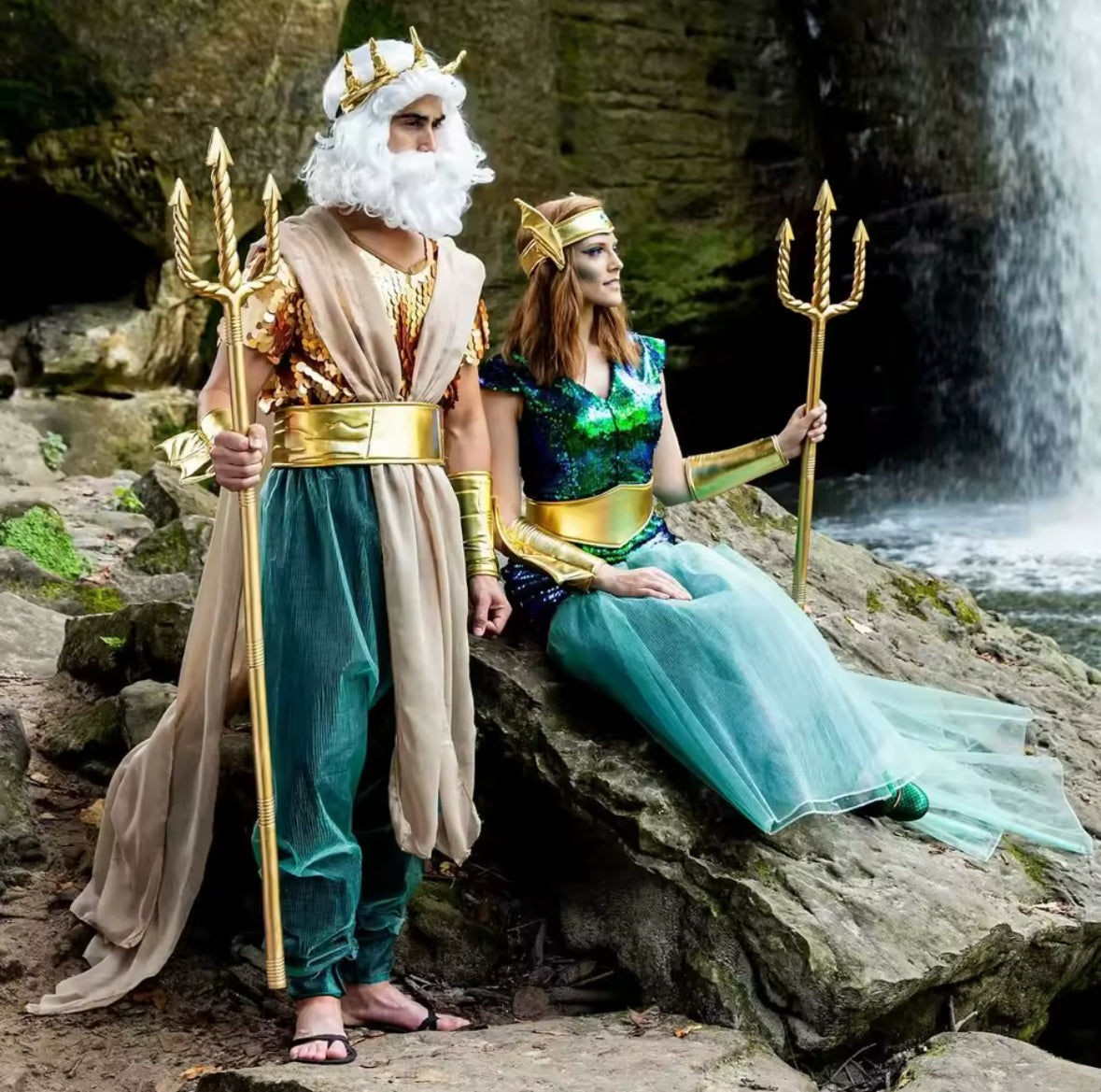 Poseidon Meeres Königen Kostüm