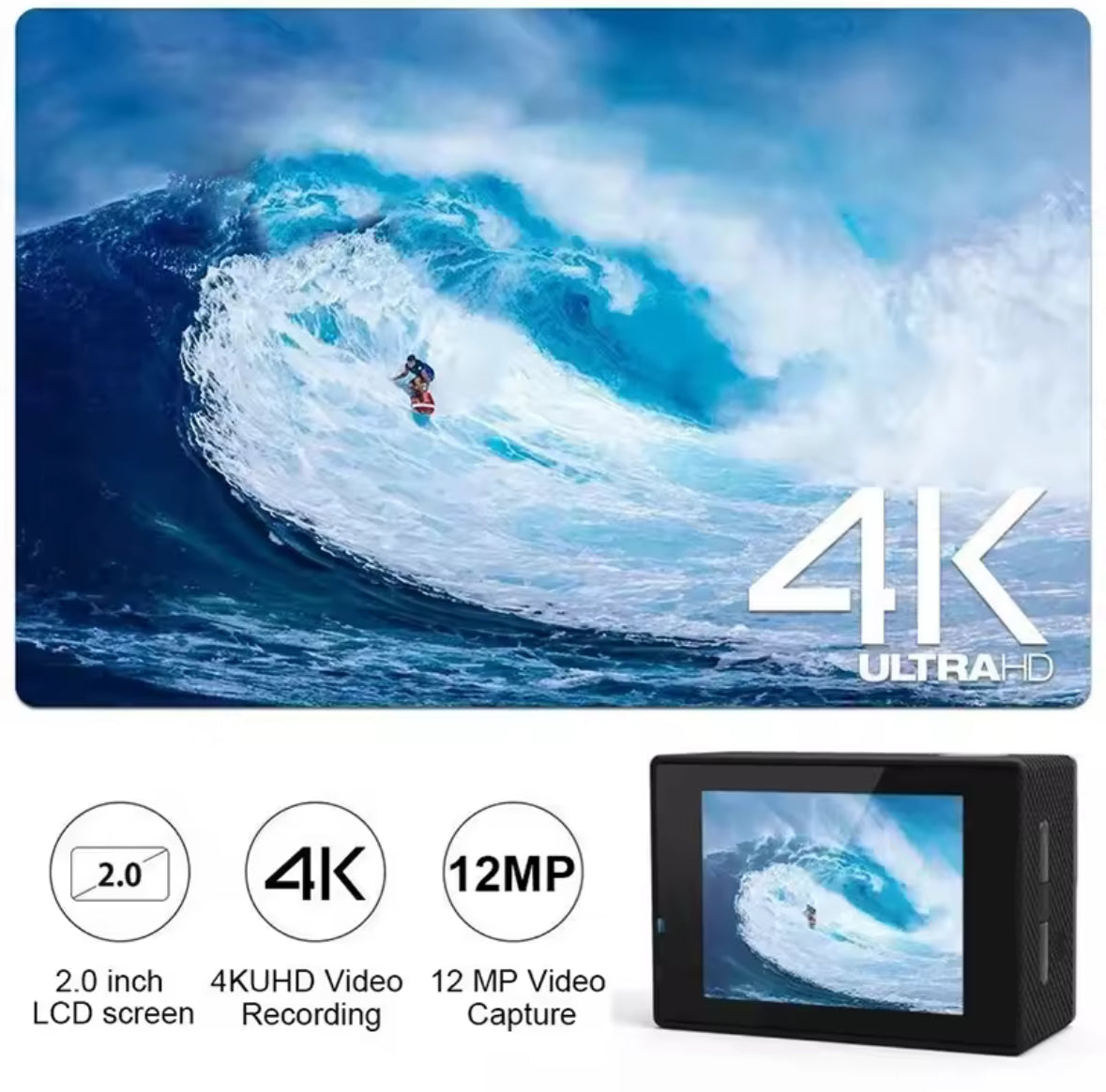 Wasserdichte Sport 4K Action Kamera