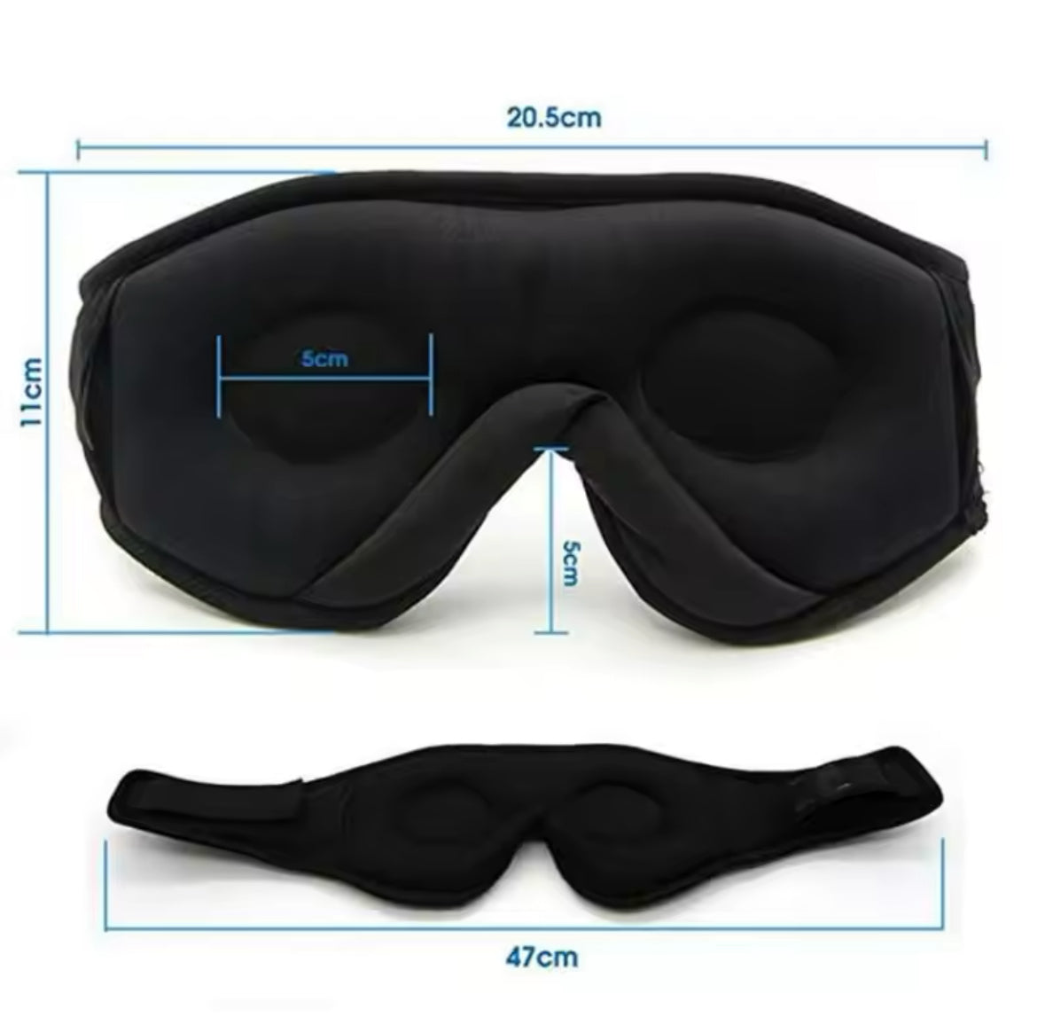 Ergonomische Schlaf Maske mit Kopfhörern