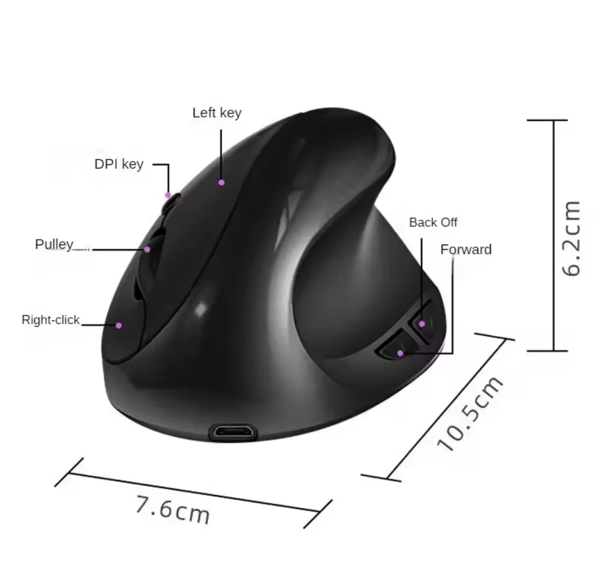 Ergonomische Wireless Computer Maus