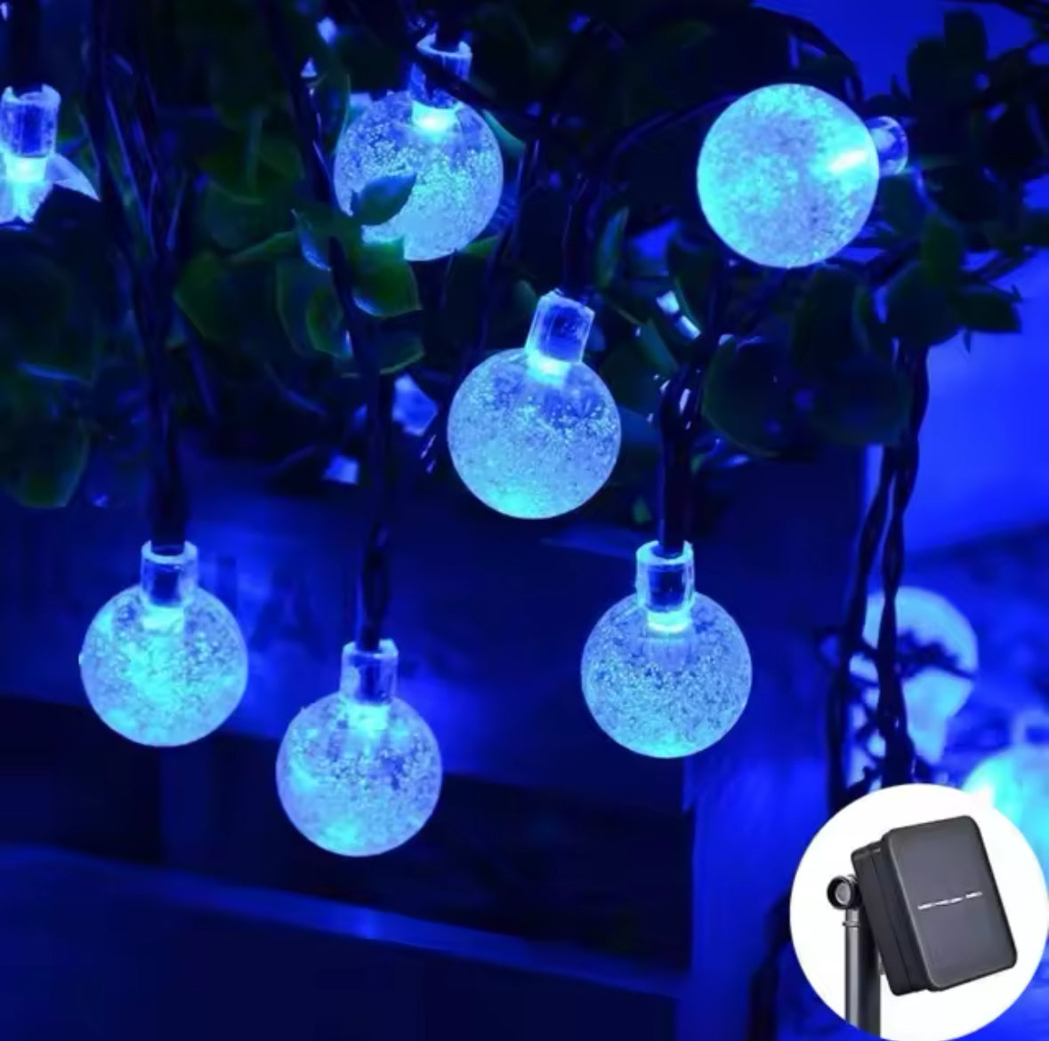 Solar Outdoor Kristall LED Lichterkette