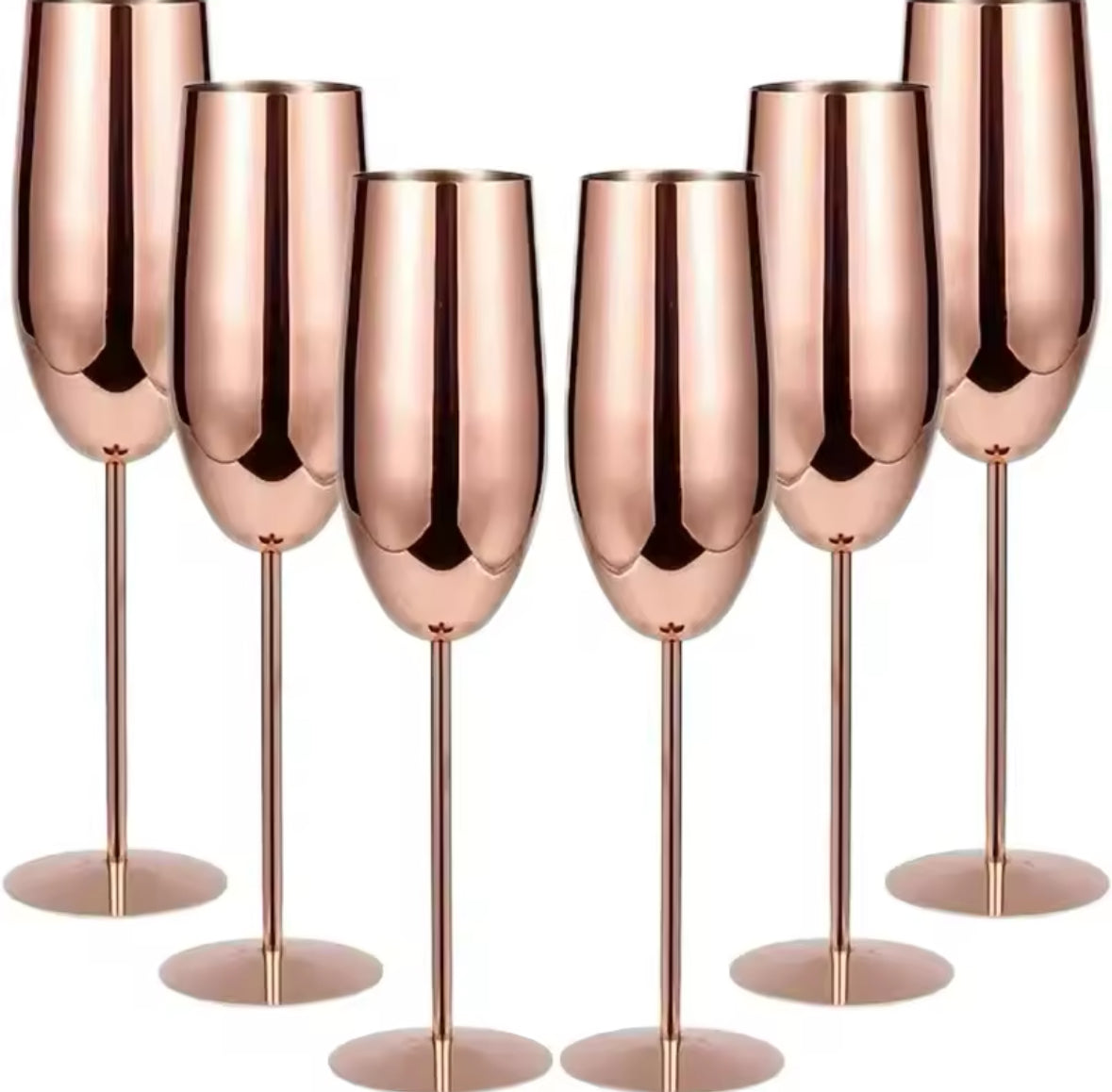 Edelstahl Wein und Champagner Glas