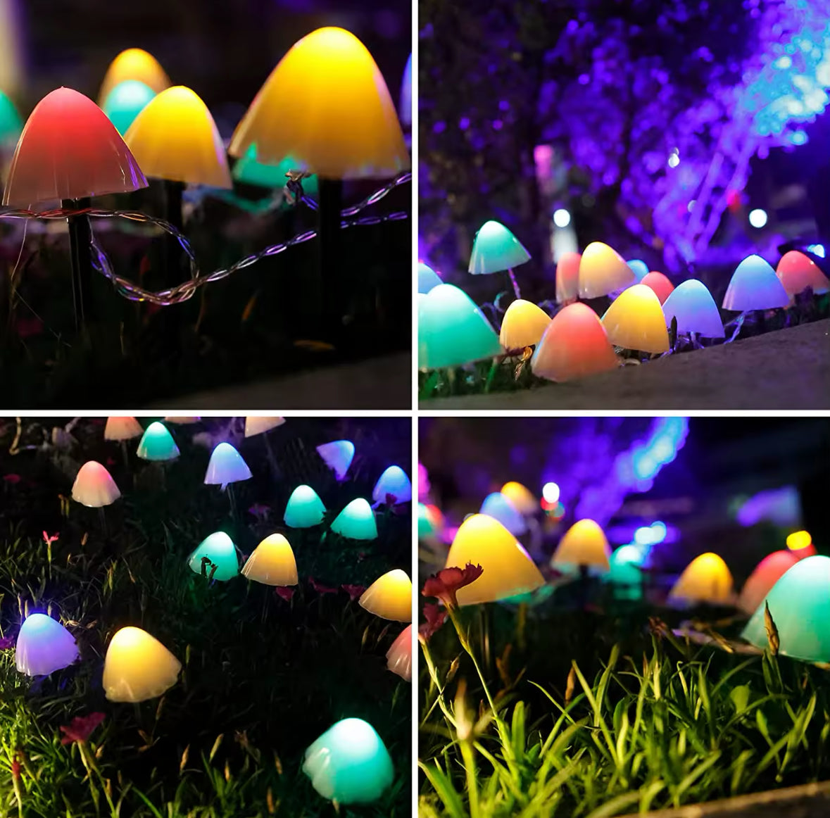 Magische Solar Pilz Lichterkette