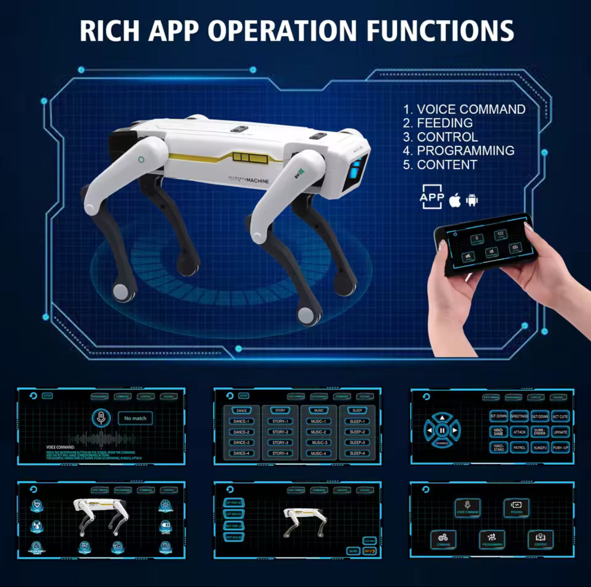 Intelligenter AI RC Roboter Hund