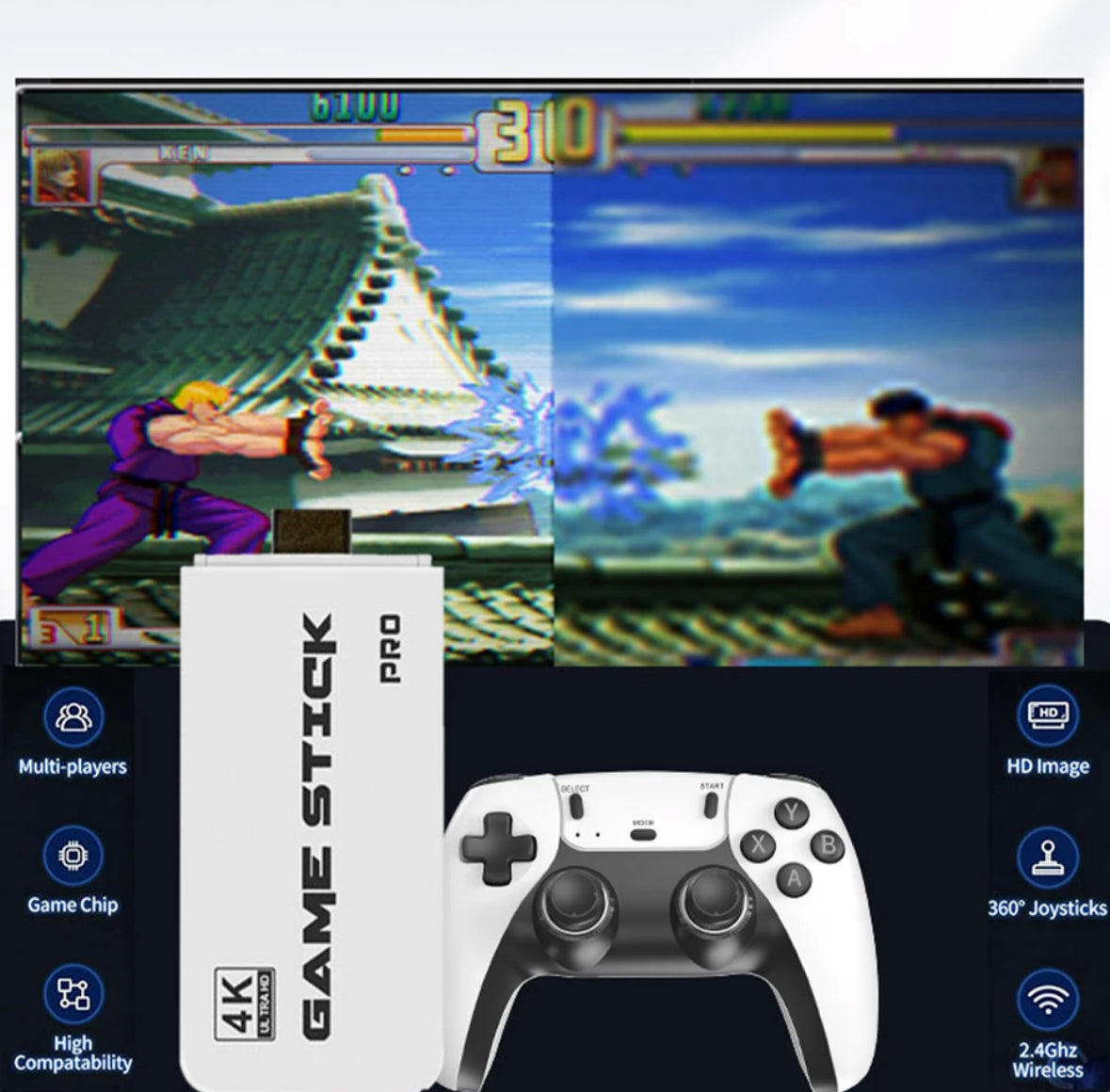 HDMI Retro Spiel Konsolen Stick mit 30`000 Spielen