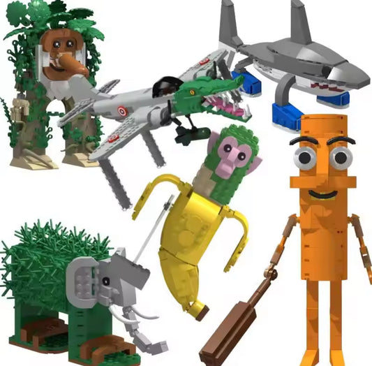 Lustige Italienischer Brainrot TikTok Baustein Figuren