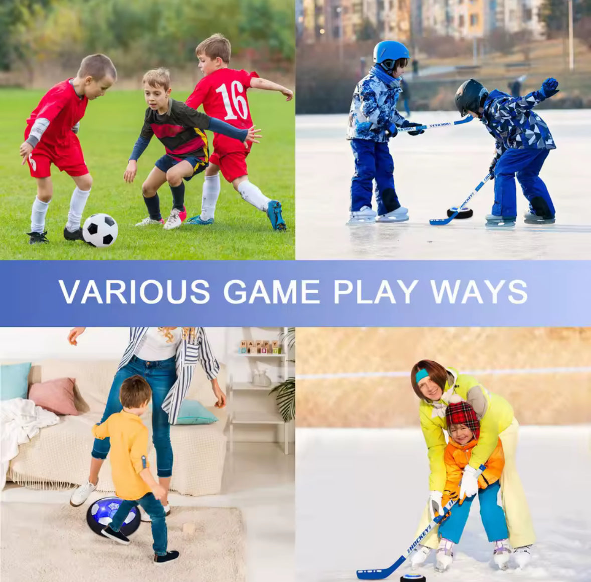 Lustiges LED Fussball Hockey Hoverball Set