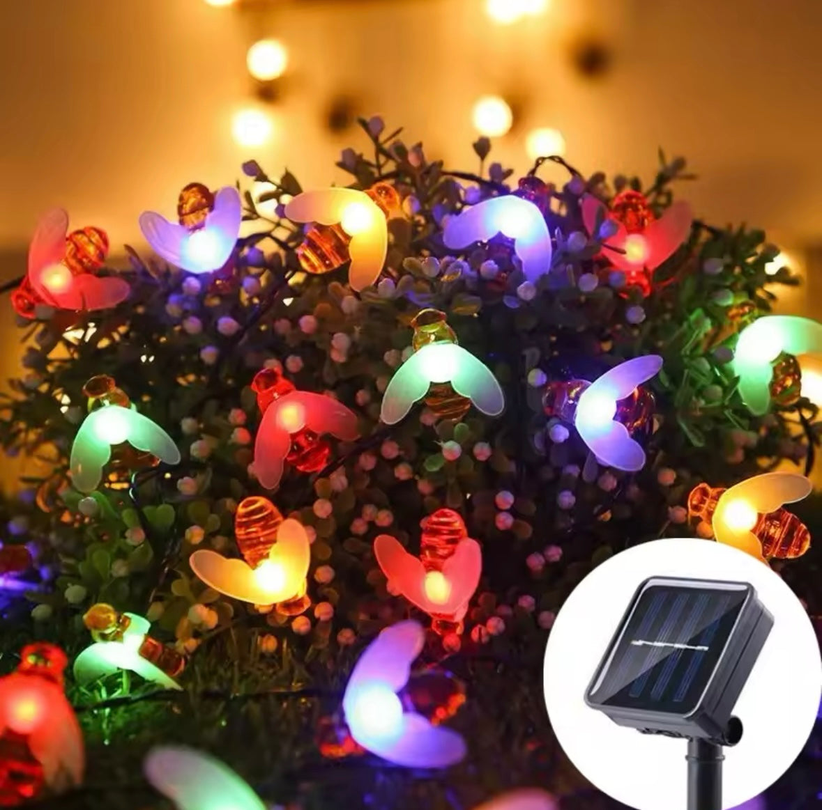 Wetterfeste Solar Bienen LED Lichterkette