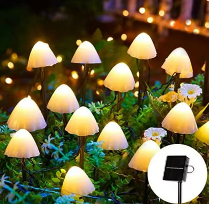 Magische Solar Pilz Lichterkette